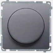 Wyłączniki światła i elektryczne - Kontakt KONTAKT_SIMON Ściemniacz przyciskowo - obrotowy do LED BASIC Stal BMS9L.01/21 - miniaturka - grafika 1