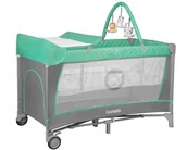 Łóżeczka i kojce - Lionelo Łóżeczko Turystyczne Dwupoziomowe Flower - miniaturka - grafika 1