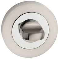 Klamki - Verso Szyld drzwiowy dolny okrągły WC chrom/satyna - miniaturka - grafika 1