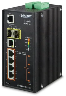 Planet Switch zarządzalny IGS-5225-4UP1T2S 4-Port 1000Mb/s PoE+ + 1-Port 1000Mb/s + 2-Port 1000Base-X SFP przemysłowy SPP9SZBZG0M0 - Switche - miniaturka - grafika 2