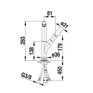 Blanco YOVIS-S kawowy 518299 - Baterie wannowe i prysznicowe - miniaturka - grafika 5
