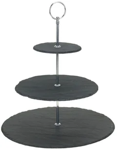 EH Excellent Houseware Patera na ciasta i przekąski 3 poziomy, czarna - Tace i patery - miniaturka - grafika 2
