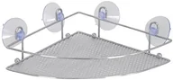 Koszyki łazienkowe - MSV 140606 regał narożny kosz pod prysznic z przyssawkami metalowa chromowana metalowa 27 x 17 x 4 cm 140606 - miniaturka - grafika 1