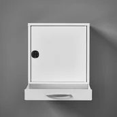 Szafy biurowe - AJ Produkty Szafa lekarska CURE, 1 drzwi, z wysuwaną półką, zamek elektroniczny, 455x400x300 mm - miniaturka - grafika 1