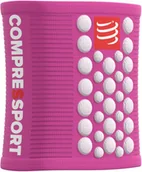 Pozostały sprzęt i akcesoria do ćwiczeń - Compressport Frotka na nadgarstek Sweatband różowo-biała - miniaturka - grafika 1