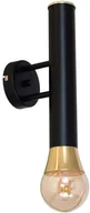 Lampy ścienne - Luminex Kinkiet Lunae 8405 lampa ścienna 1x60W E27 czarny / mosiądz - miniaturka - grafika 1