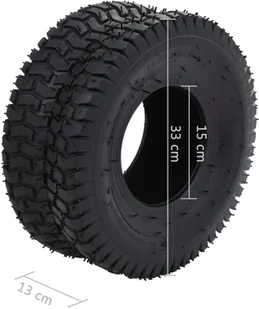 vidaXL 4-częściowy zestaw opon i dętek do taczki, 15x6.00-6 4PR, guma vidaXL - Kółka i bloczki - miniaturka - grafika 8