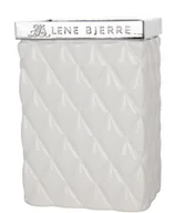 Pojemniki łazienkowe - Lene Bjerre Kosmetyczka PORTIA biała ze srebrnym wykończeniem - miniaturka - grafika 1