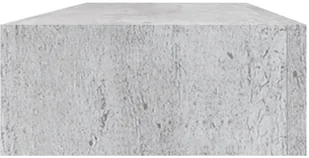 VidaXL Lumarko Półka ścienna z szufladą, szarość betonu, 60 x 23,5 x 10 cm, MDF 330265 VidaXL - Półki do salonu - miniaturka - grafika 5