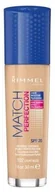 Podkłady do twarzy - Rimmel Match Perfection 24H Moisture podkład dopasowujący się do cery SPF 20 102 Light Nude 30ml 45756-uniw - miniaturka - grafika 1