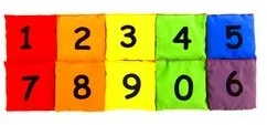 Akson Woreczki gimnastyczne - cyferki 6 kolorów (10 szt) CYFRY - Wyposażenie sportowe i gimnastyczne - miniaturka - grafika 9