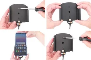 Brodit AB Uchwyt uniwersalny regulowany do Samsung Galaxy Note 20 Ultra bez futerału oraz w futerale lub etui o wymiarach: 75-89 mm (szer.), 2-10 mm (grubość) z wbudowanym kablem USB-C oraz ładowarką samochodow 721204 - Uchwyty samochodowe do telefonów - miniaturka - grafika 8