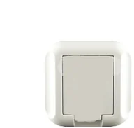 Gniazdka elektryczne - Timex ELEKTRO SPÓŁKA Z OGRANICZONĄ ODPOWIEDZIALNOŚ TOPAZ BIAŁY Gniazdo pojedyncze z uziemieniem IP44 z klapką biała - miniaturka - grafika 1