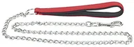 Smycze dla kotów - CHAPUIS SELLERIE chapuis seler sla071 smycz dla psa  obracany łańcuszek ze stali o średnicy 4 MM  pasek na rękę Nylon Czerwony  długość 1 m  rozmiar XL - miniaturka - grafika 1