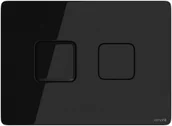 Przyciski spłukujące - Cersanit S97-058 PRZYCISK PNEUMATYCZNY ACCENTO SQUARE SZKŁO CZARNE - miniaturka - grafika 1