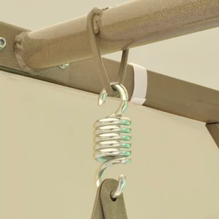 Elior Producent: Altanka ogrodowa Marja z hu$161tawk$162 ecru vidaxl_43239 - Huśtawki - miniaturka - grafika 4