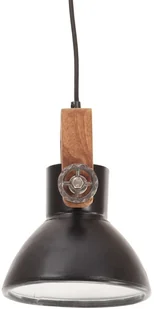 VidaXL Industrialna lampa wisząca, 25 W, czarna, okrągła, 19 cm, E27 320537  VidaXL - Lampy pozostałe - miniaturka - grafika 7