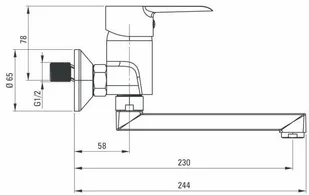 Deante Corio Bateria umywalkowa ścienna BFC 050M [14850032] - Baterie umywalkowe - miniaturka - grafika 4