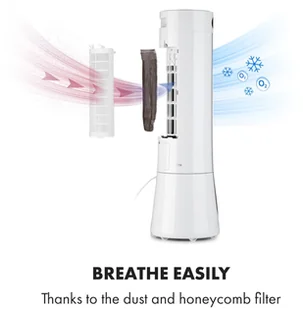 Klarstein Skyscraper Frost, chłodnica powietrza, 45 W, 7 l, 2 wkłady chłodzące, przenośny ACO4-SkyscraperFrstW - Klimatory - miniaturka - grafika 7