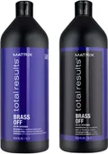 Szampony do włosów - Matrix Brass Off Szampon Odżywka 2x1000 Wł Blond - miniaturka - grafika 1