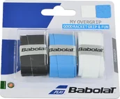 Wyposażenie sportowe i gimnastyczne - BABOLAT OWIJKA BABOLAT MY OVERGRIP GOODRACKETGRIP & FUN biały,czarny,niebieski 3szt 139366 O1457 - miniaturka - grafika 1