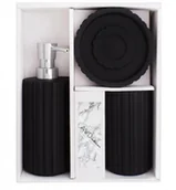 Akcesoria łazienkowe - AWD Interior interior Komplet łazienkowy INDUSTRIO czarny AWD1505 - miniaturka - grafika 1