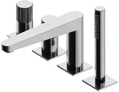 Baterie wannowe i prysznicowe - Omnires Contour Bateria nawannowa 4 otworowa chrom CT8032CR - miniaturka - grafika 1