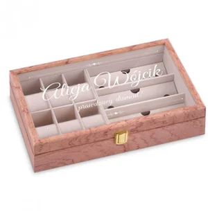 Murrano Drewniana szkatułka na zegarki i okulary z grawerem SZKT-RD-OK-020 - Pudełka i szkatułki - miniaturka - grafika 5