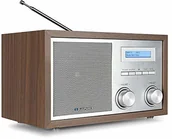 Radia - Blaupunkt Audio RXD 180 WN, radio kuchenne DAB+, retro radio cyfrowe DAB Plus, Bluetooth, Aux In, w zestawie radio UKW/FM PLL z RDS, łatwa obsługa, wygląd aluminium, pokrętło obrotowe, podświetlany wyświetl RXD 180 WN - miniaturka - grafika 1