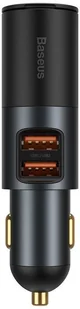 Baseus Share Together ładowarka samochodowa 2x USB / gniazdo zapalniczki 120W Quick Charge Power Delivery szary (CCBT-D0G) - Ładowarki samochodowe - miniaturka - grafika 3