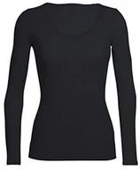 Bluzy narciarskie - Icebreaker Siren koszulka funkcyjna, z długim rękawem, damska, czarny, M 103194001 - miniaturka - grafika 1