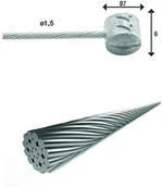 Hamulce rowerowe - XLC XLC BR-X85 Inner Brake Cable 1,5mm 2000mm 2021 Linki i osłonki hamulcowe 2500365005 - miniaturka - grafika 1