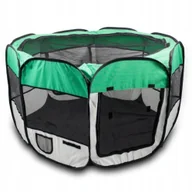 Łóżeczka i kojce - Duży Kojec Zagroda Dla Psa Psów Szczeniąt Zielony - miniaturka - grafika 1