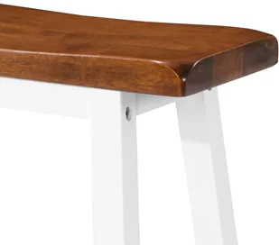 vidaXL Stołki barowe, 2 szt., lite drewno, 45x23x60 cm - Taborety i hokery - miniaturka - grafika 4