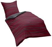 Pościel dla dzieci - Kaeppel G-105840-42D1-VL97 Motion, rubin komplet pościeli z linonu, 1 x 80 x 80/ 135 x 200 cm G-105840-42D1-VL97 - miniaturka - grafika 1