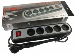 Rebel Listwa zasilająca REBEL 5 gniazd z przełącznikiem, dł. 1.5m 18752735 - Listwy zasilające - miniaturka - grafika 2