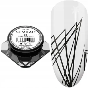 Semilac żel do zdobień SPIDER GUM czarny 01 BLACK 59004288 - Żele do paznokci - miniaturka - grafika 6