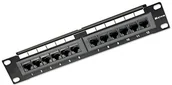 Akcesoria do serwerów - Intellinet 720748 12-Port Cat6 Patch Panel UTP 1 HE ", 25,4 cm (10 cali) czarna 720748 - miniaturka - grafika 1