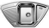 Zlewozmywaki - Blanco TIPO 9 E Stal matowa narożny korek auto 526338 - miniaturka - grafika 1