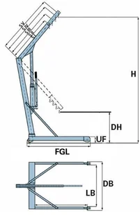 722 DENTA Żuraw lekki z pompą ręczną o podwójnym działaniu podwozie równoległe udźwig 500 kg) 72278447 78447-uniw - Wyposażenie gospodarstwa rolnego - miniaturka - grafika 2
