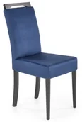 Krzesła - Halmar Krzesło tapicerowane velvet granatowe tap. MONOLITH 77 CLARION 2 nogi drewno buk czarne - miniaturka - grafika 1