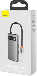 Baseus Hub 4w1 Metal Gleam Series USB-C do USB 3.0 + USB 2.0 + HDMI + USB-C PD 10088X23 - Adaptery i przejściówki - miniaturka - grafika 6