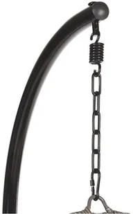 Beliani Fotel wiszący ze stojakiem rattanowy szary CASOLI - Fotele ogrodowe wiszące - miniaturka - grafika 8