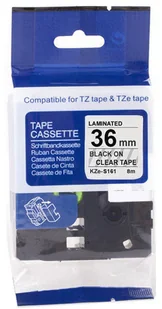 Brother Taśma zamiennik TZ-S161 / TZe-S161, 36mm x 8m, mocno klejący, czarny druk / przezroczysty podkład - Papier do drukarek Brother Taśma zamiennik TZ-S161 / TZe-S161, 36mm x 8m, mocno klejący, czarny druk / przezroczysty podkład - Papier do drukarek - miniaturka - grafika 1
