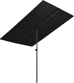 Parasole ogrodowe - vidaXL Parasol ogrodowy na słupku aluminiowym 180x130 cm czarny 47334 - miniaturka - grafika 1