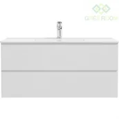 Umywalki - Oltens Vernal umywalka z szafką 100 cm biała 68004000 - miniaturka - grafika 1