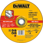 Tarcze do pił - DeWalt tarcza do szlifowania metalu 230mm, grubość 6,3mm [DT43919] DT43919-QZ - miniaturka - grafika 1