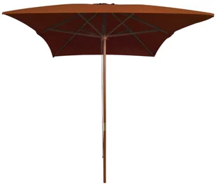vidaXL Parasol ogrodowy na drewnianym słupku, terakota, 200x300 cm 313759 - Parasole ogrodowe - miniaturka - grafika 3