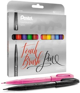 Pentel Pisaki artystyczne 12kol Touch Brush Pen - Flamastry - miniaturka - grafika 2