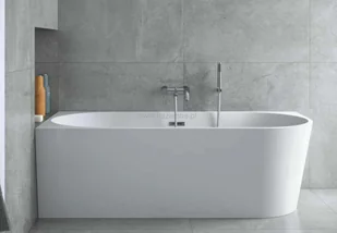 Besco ZOYA wanna wolnostojąca przyścienna lewa / prawa / maskownica syfonu z przelewem czarna #WAS-170-ZPC #WAS-170-ZPC - Wanny - miniaturka - grafika 2